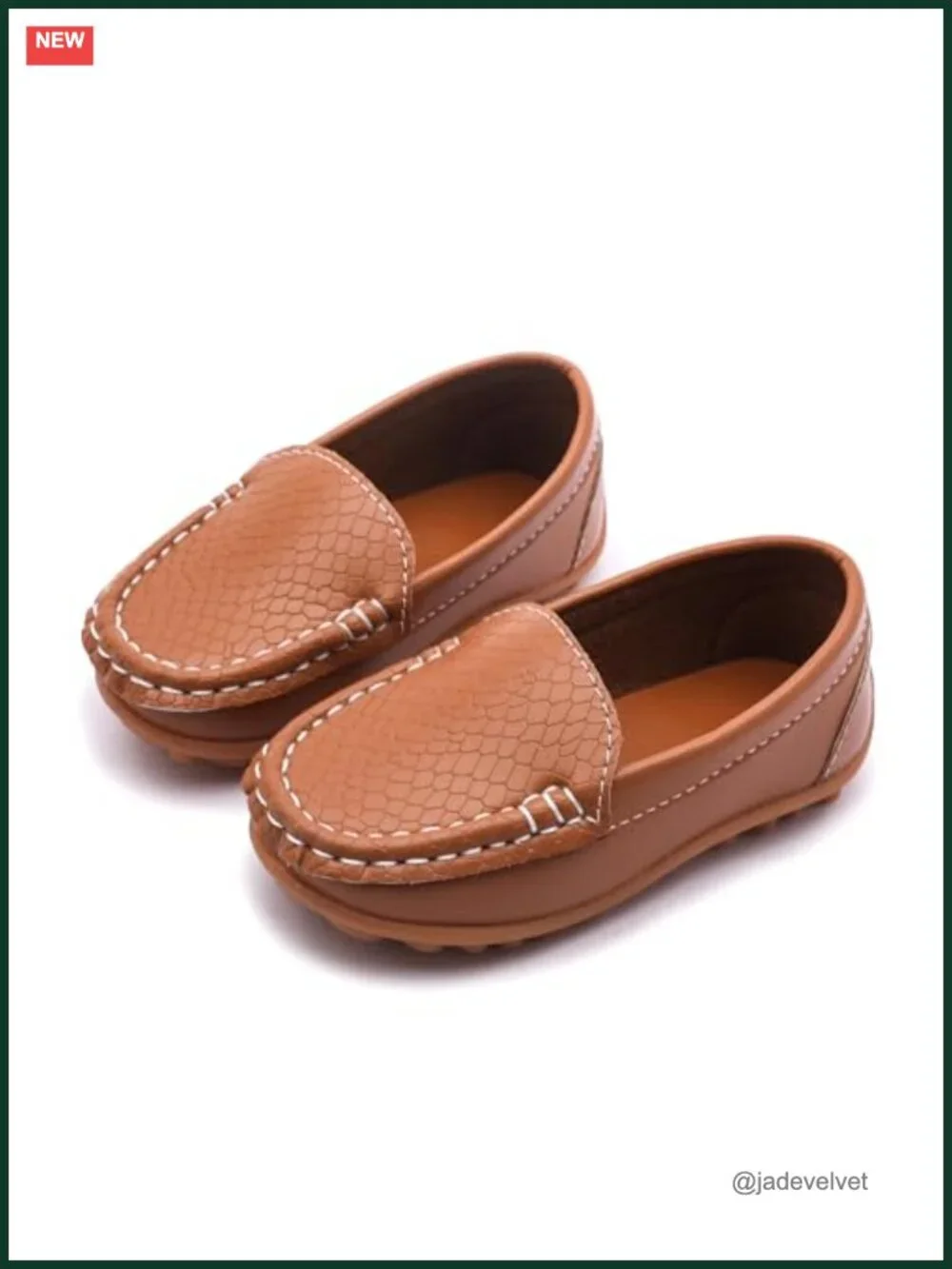 Boys Girls Loafers Dress Shoes Slip On Toddler Little Kid PU Leather